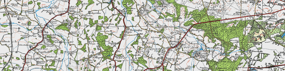 Old map of Dipley in 1919