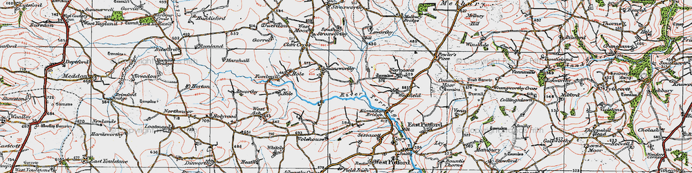 Old map of Dipple in 1919