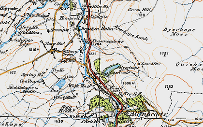 Old map of Dirt Pot in 1925