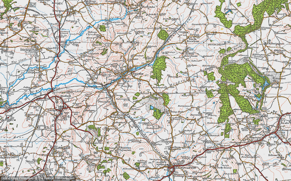 Old Map of Discove, 1919 in 1919