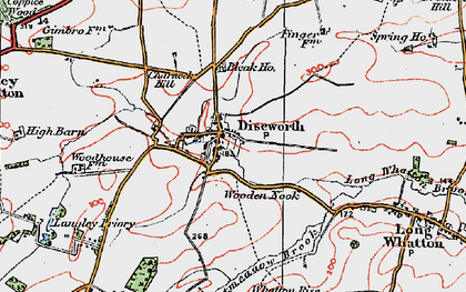 Old map of Diseworth in 1921