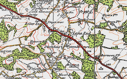 Old map of Ditchfield in 1919