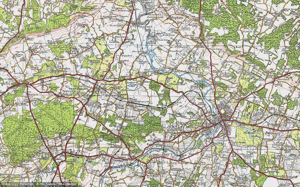 Old Map of Ditton, 1921 in 1921