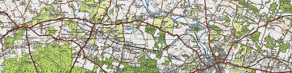 Old map of Ditton in 1921
