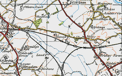 Old map of 1066 Country Walk in 1920