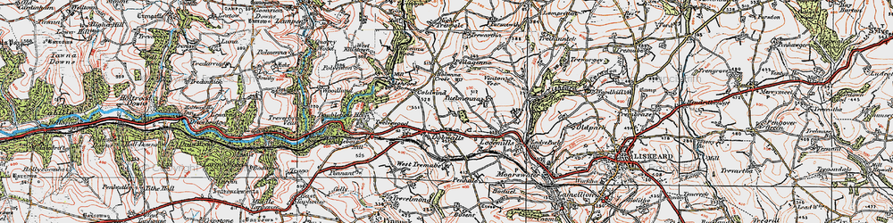 Old map of Dobwalls in 1919