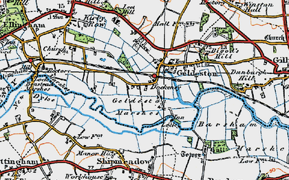 Old map of Dockeney in 1921