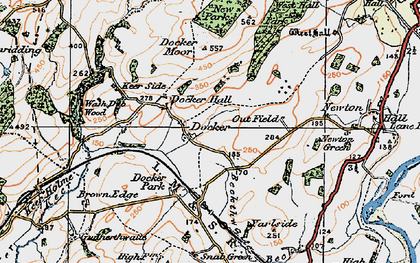 Old map of Beckerthwaite Beck in 1925