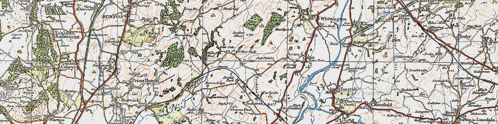 Old map of Beckerthwaite Beck in 1925