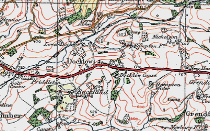 Old map of Docklow in 1920