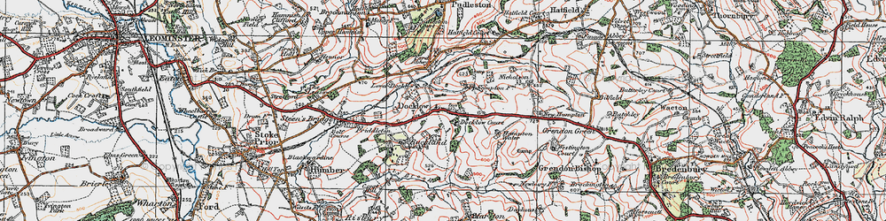 Old map of Docklow in 1920