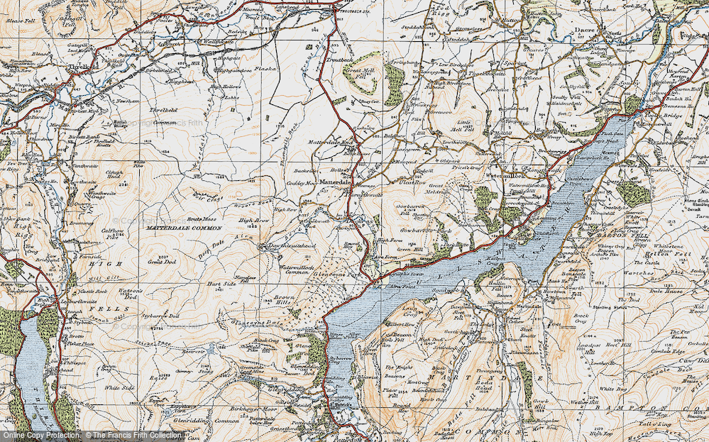 Old Map of Historic Map covering Aira Point in 1925