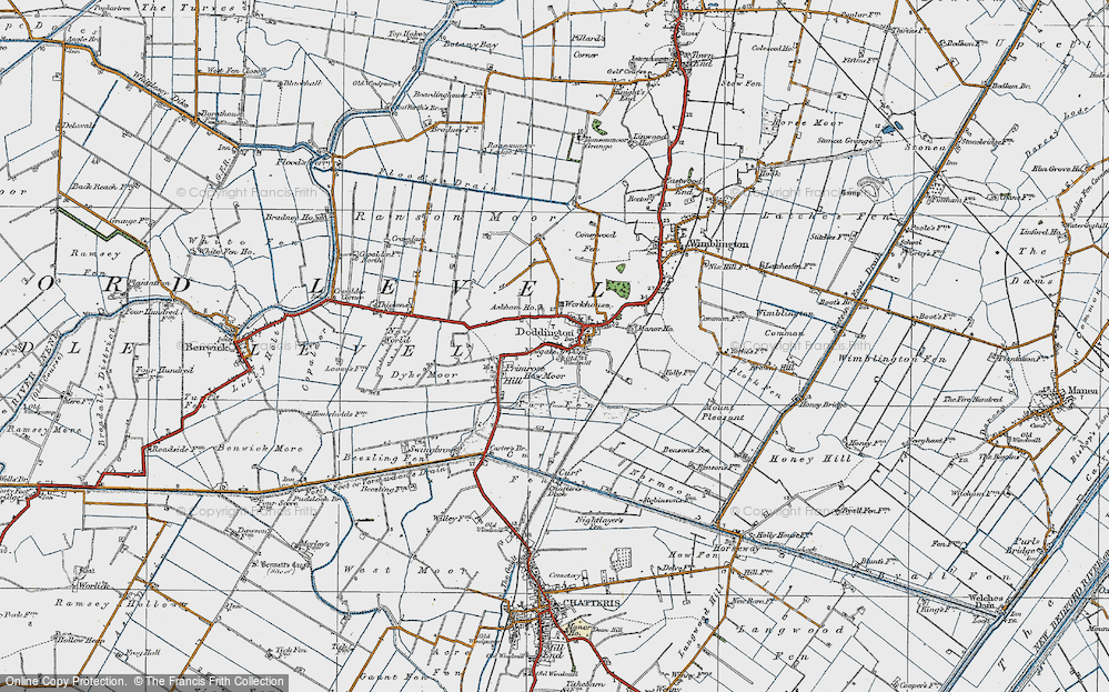 Old Map of Doddington, 1920 in 1920