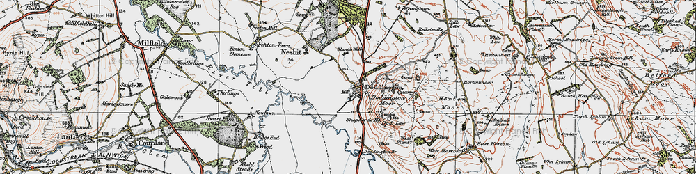 Old map of Doddington in 1926
