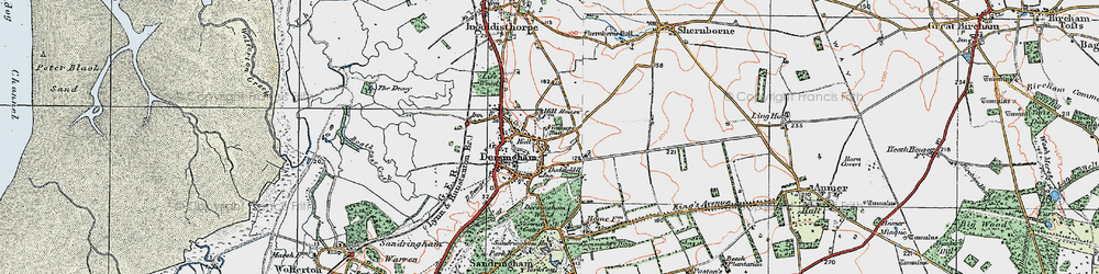 Old map of Doddshill in 1921