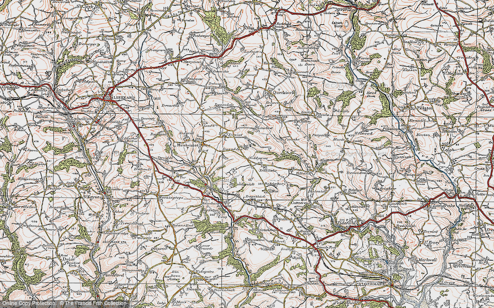 Old Map of Doddycross, 1919 in 1919