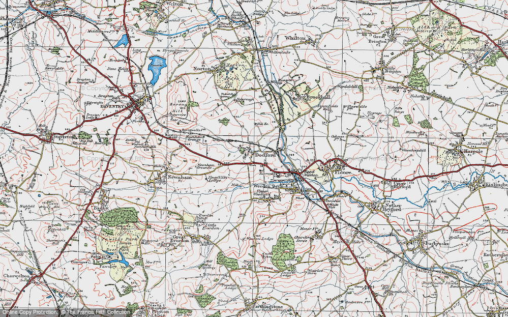 Old Map of Dodford, 1919 in 1919