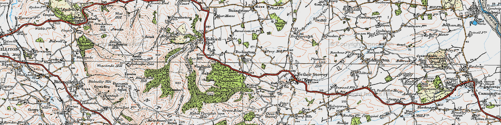 Old map of Dodington in 1919