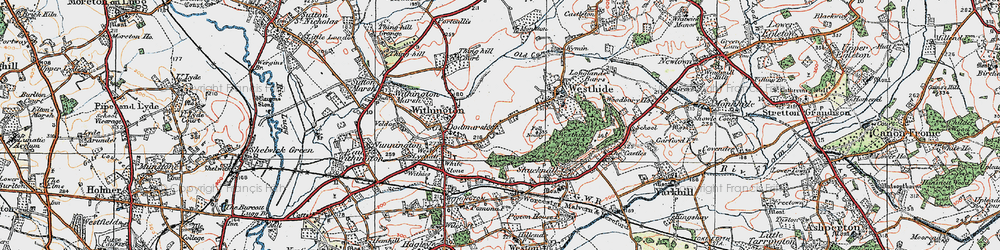 Old map of Dodmarsh in 1920