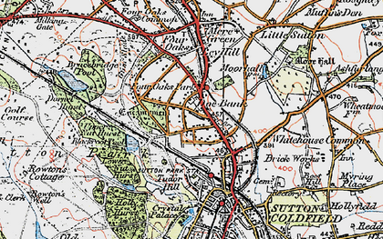 Old map of Blackroot Pool in 1921