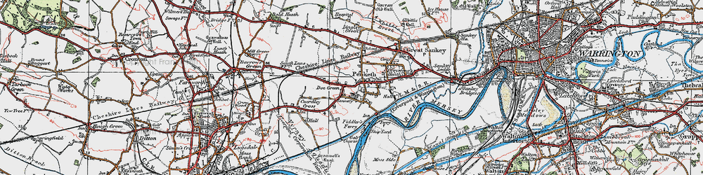 Old map of Doe Green in 1923