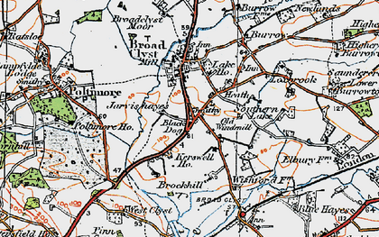 Old map of Dog Village in 1919
