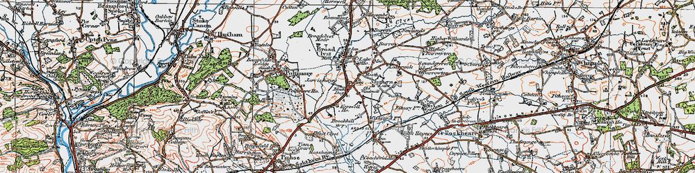 Old map of Blue Hayes in 1919