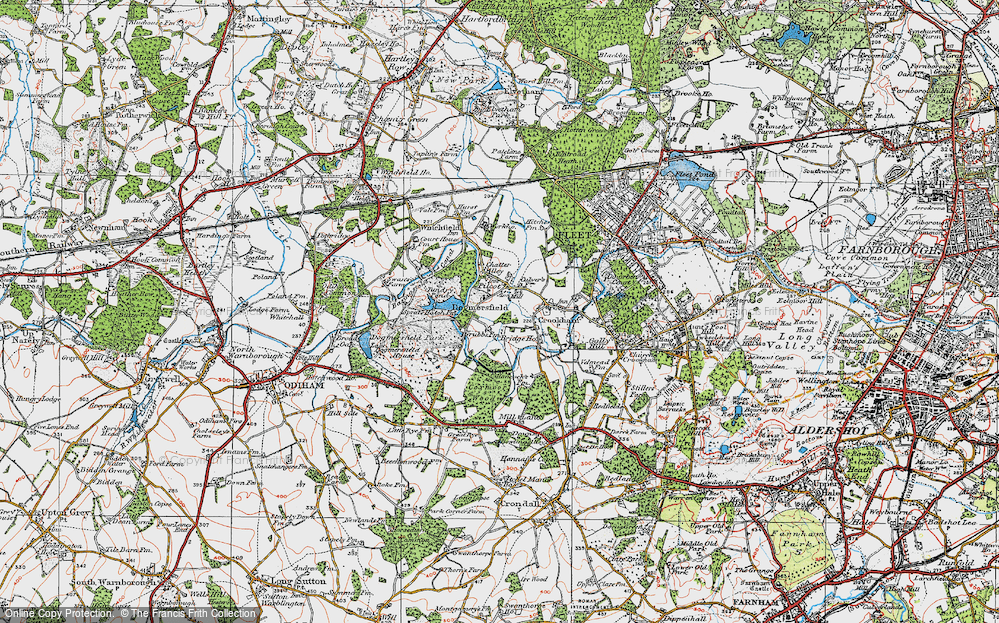 Old Map of Dogmersfield, 1919 in 1919
