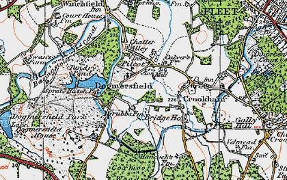 Old map of Dogmersfield in 1919