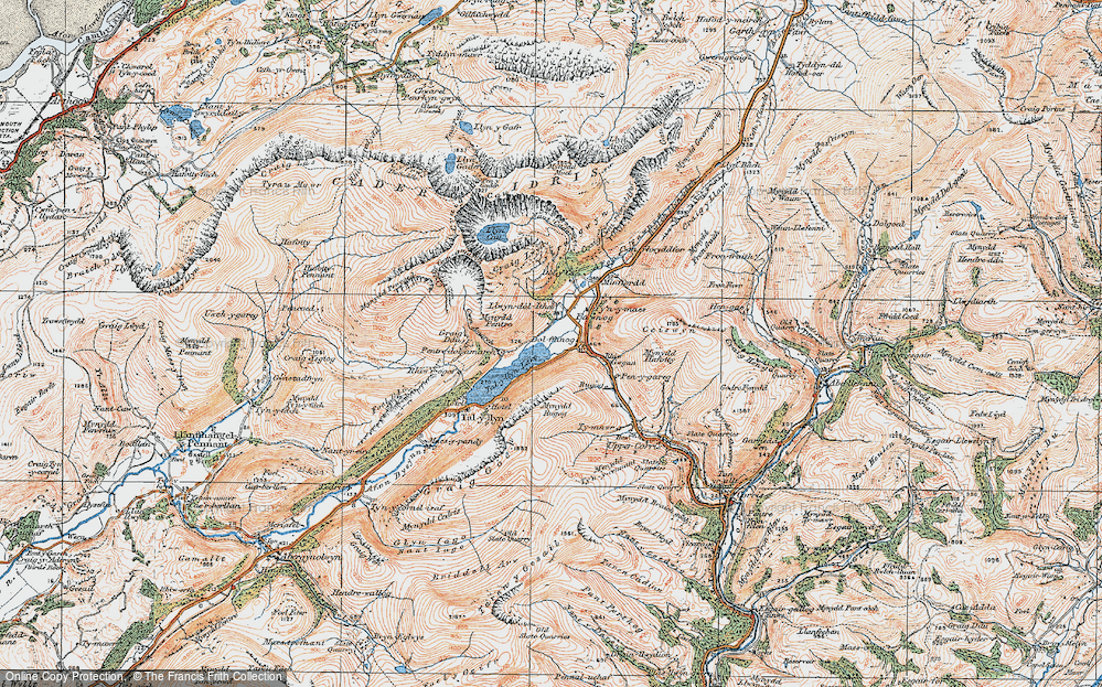 Old Map of Dol-ffanog, 1921 in 1921