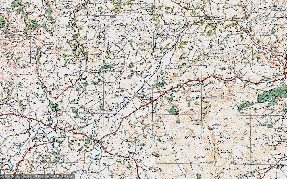 Old Map of Dolau, 1920 in 1920