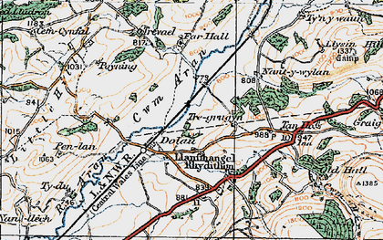 Old map of Dolau in 1920