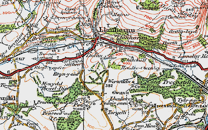 Old map of Dolau in 1922
