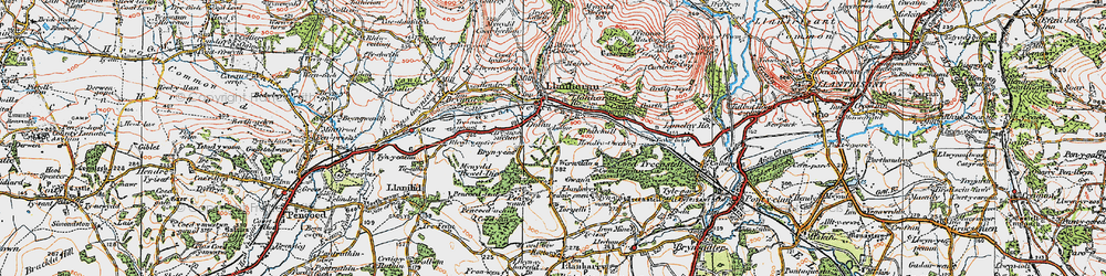 Old map of Dolau in 1922