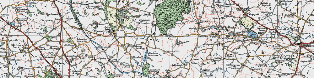 Old map of Doley in 1921