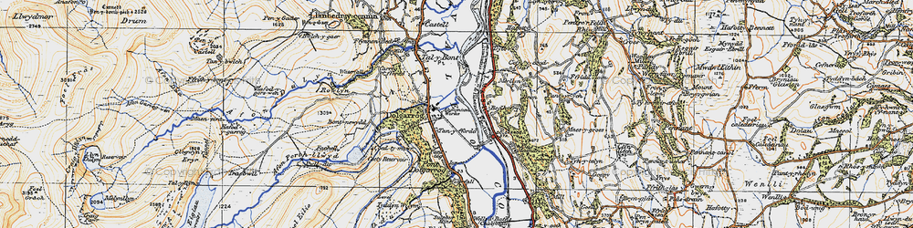 Old map of Plas Maenan in 1922