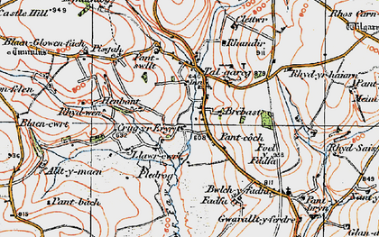 Old map of Brebast in 1923