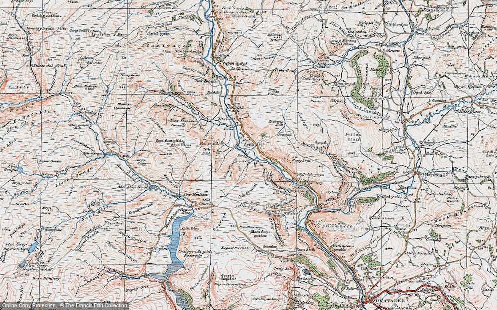Old Map of Dolhelfa, 1922 in 1922