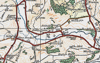 Old map of Ackhill in 1920