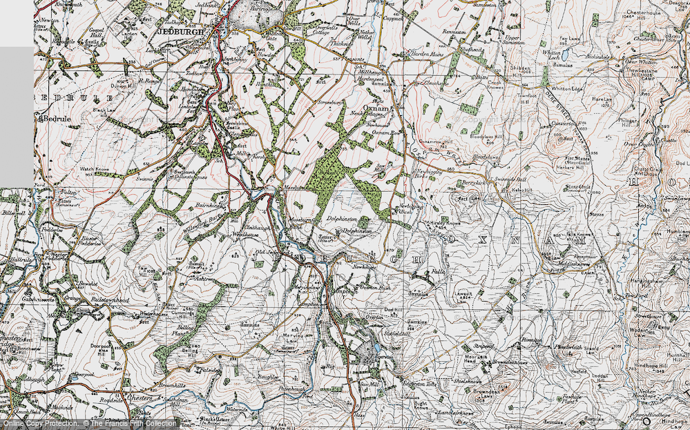 Old Map of Dolphinston, 1926 in 1926