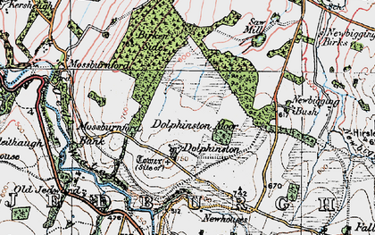 Old map of Dolphinston in 1926