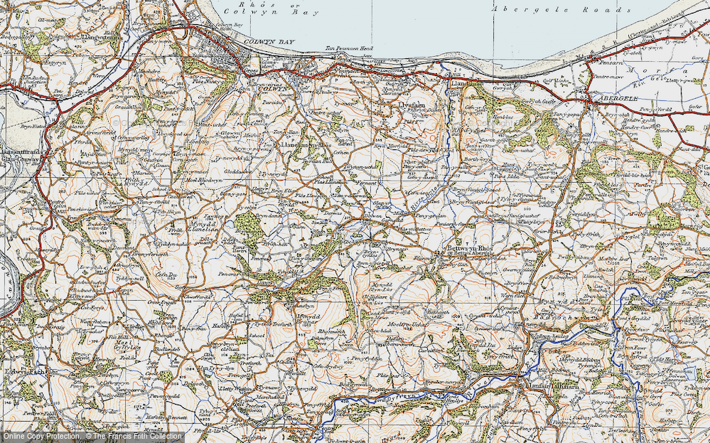 Old Map of Dolwen, 1922 in 1922