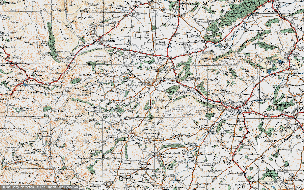 Old Map of Dolyhir, 1920 in 1920