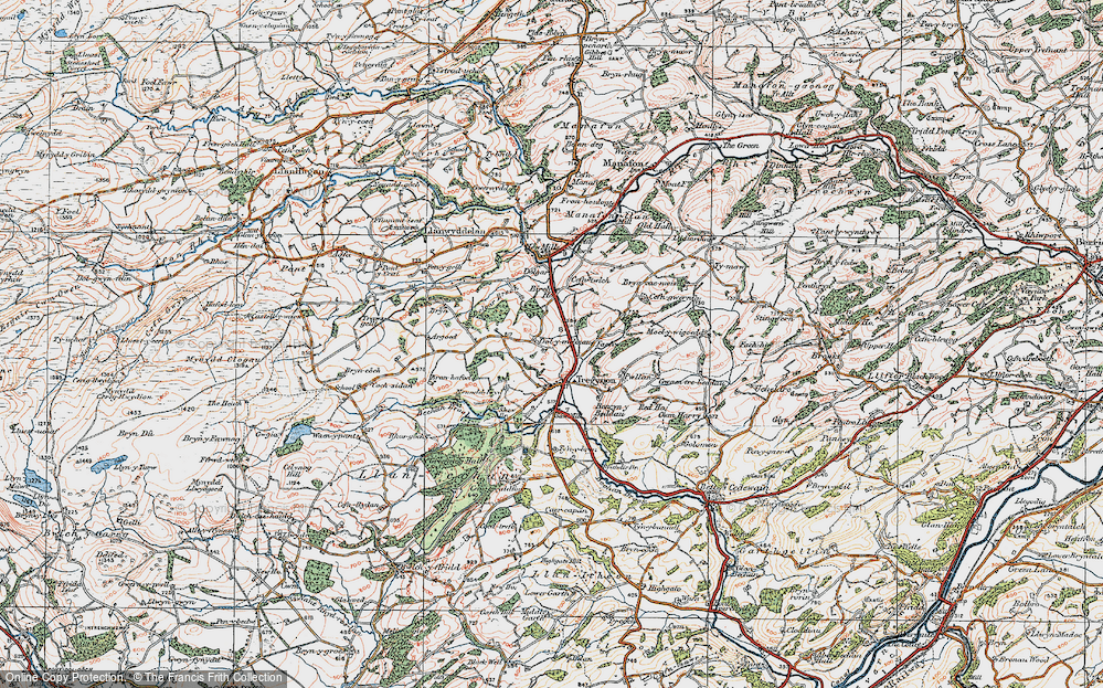 Old Map of Dolymelinau, 1921 in 1921