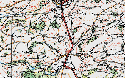 Old map of Dolymelinau in 1921