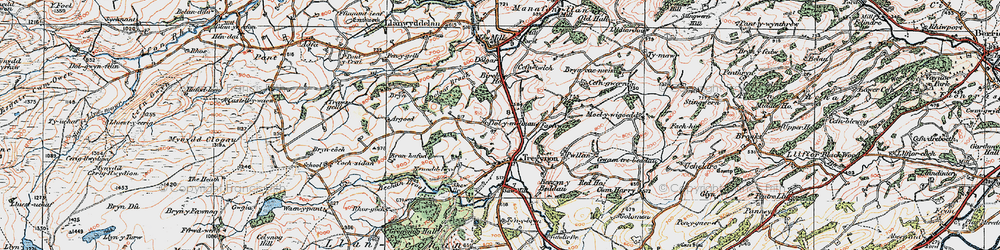 Old map of Dolymelinau in 1921