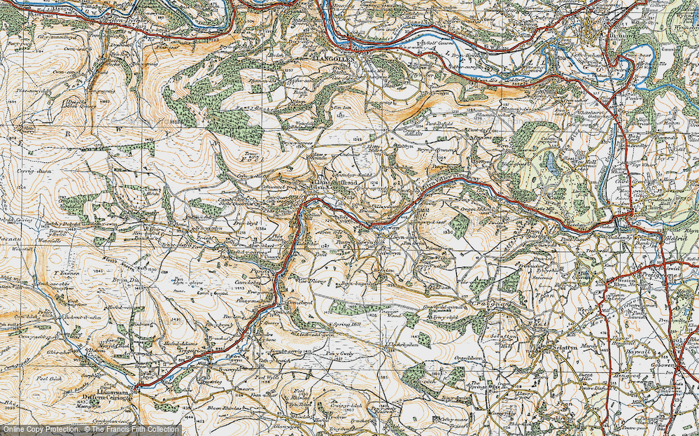 Old Map of Dolywern, 1921 in 1921