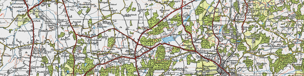 Old map of Baker's Wood in 1920