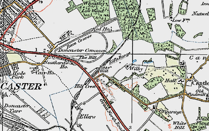Old map of Doncaster Common in 1923