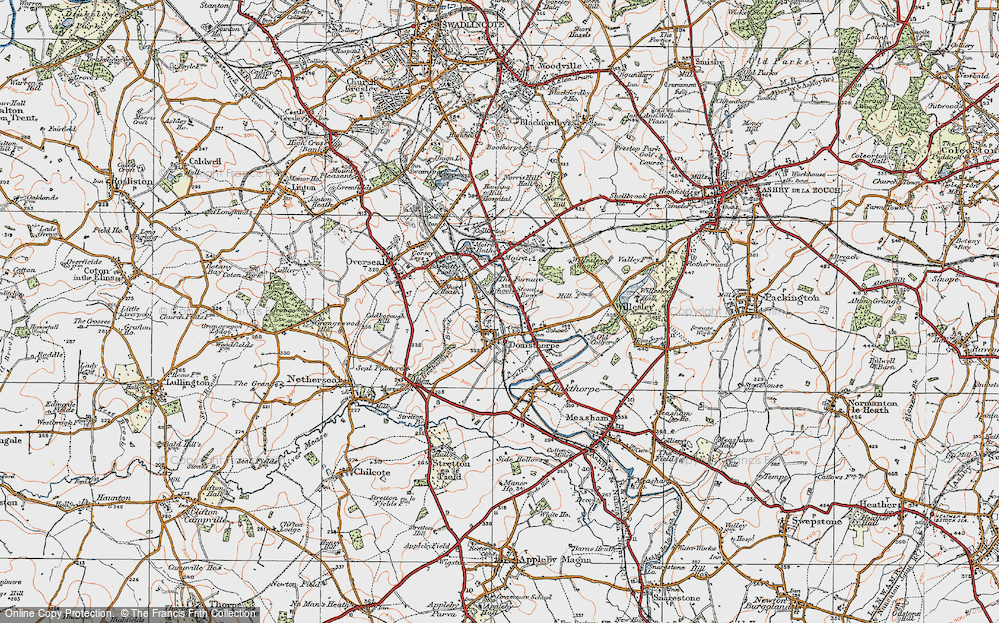 Old Map of Donisthorpe, 1921 in 1921